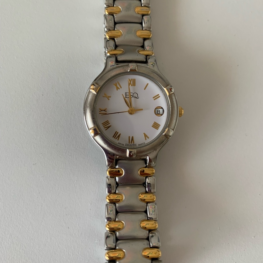 Gold and Silver Esq Swiss watch